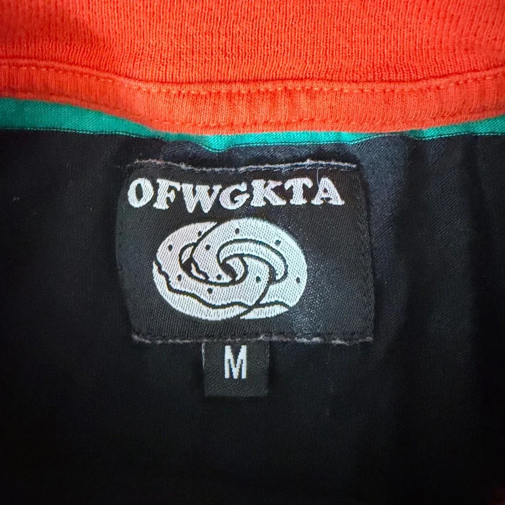 OFWGKTA Odd Future Striped‎ Long Sleeve Shirt Mens Medium Black Teal Purple M